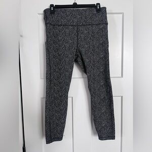 Athleta Black and White Textured Leggings